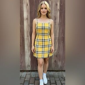 Vintage Y2K No Boundaries size 11/13 strappy plaid dress Clueless Rory preppy